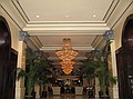 Hotel Lobby, The US Grant, San Diego, Ca: decorative painting on historical plaster capitols and ceiling.